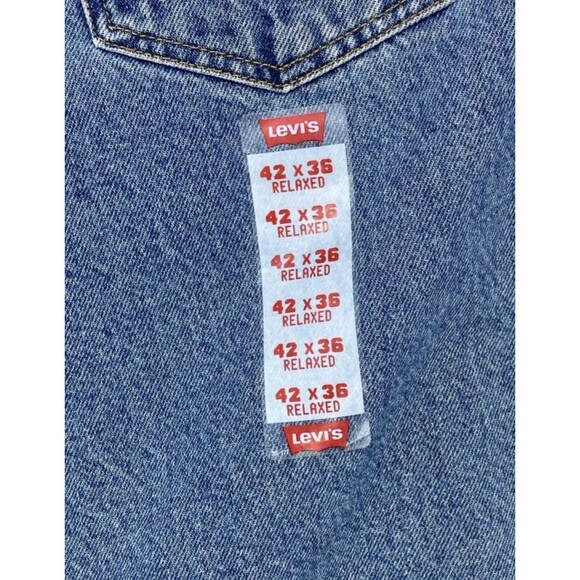 Levis 553 Jeans Mens 42x36 Denim 90s USA Relaxed Straight Dark Mid Rise Vintage - Picture 13 of 16